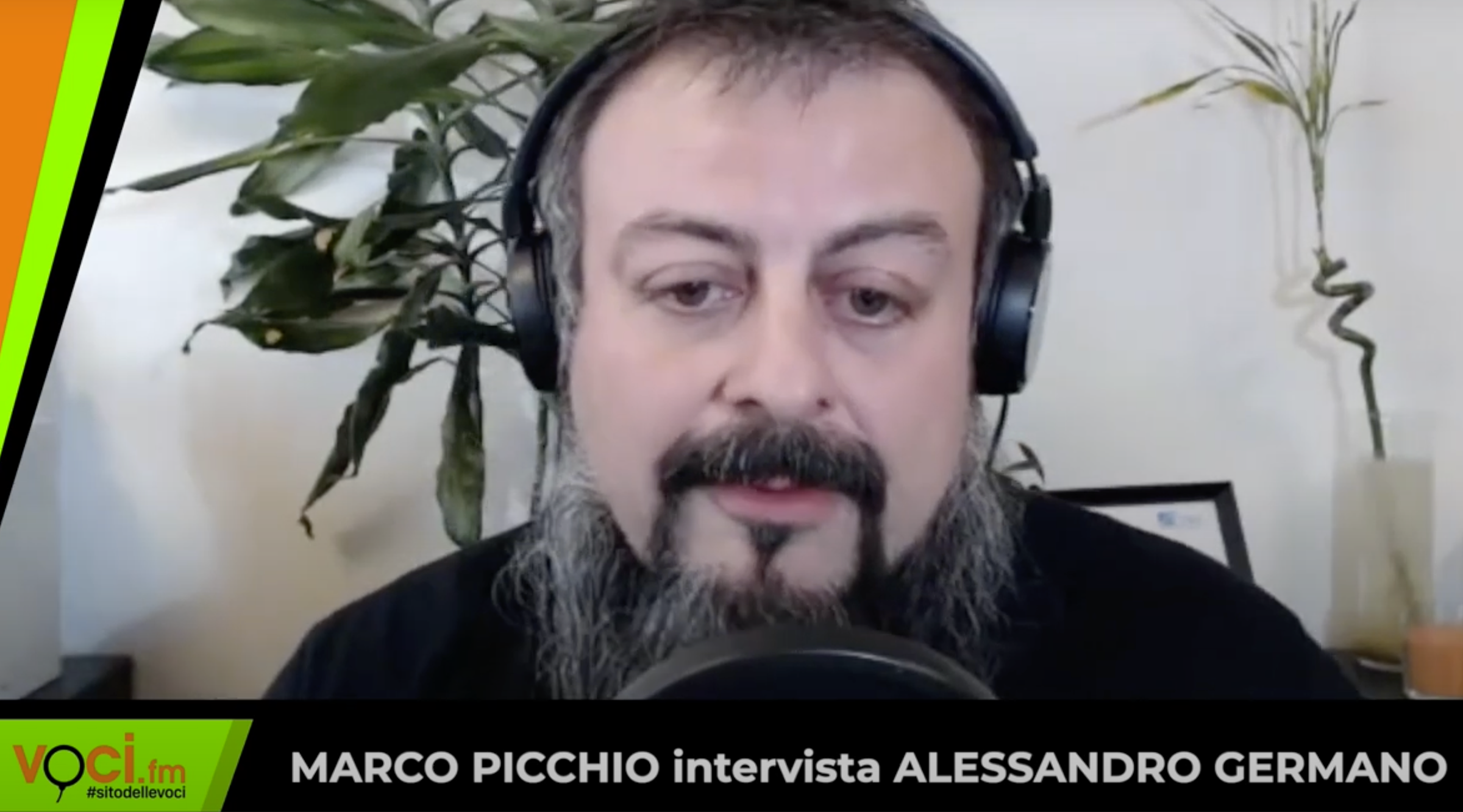 Immagine dall'intervista di Alessandro Germano ai microfoni di Voci.fm